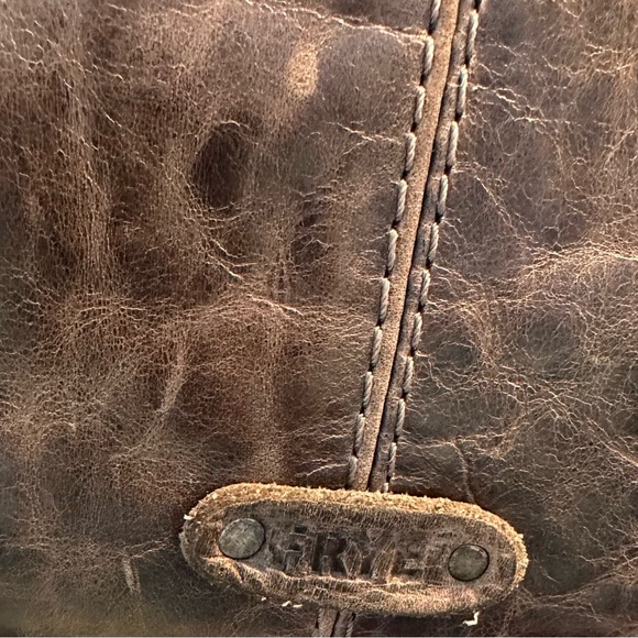 Frye Distressed Leather Studded Shoulder Bag - Picture 7 of 13